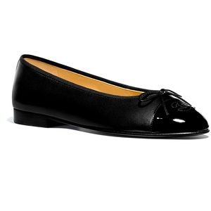 Chanel Patent Toe Leather Ballet Flat